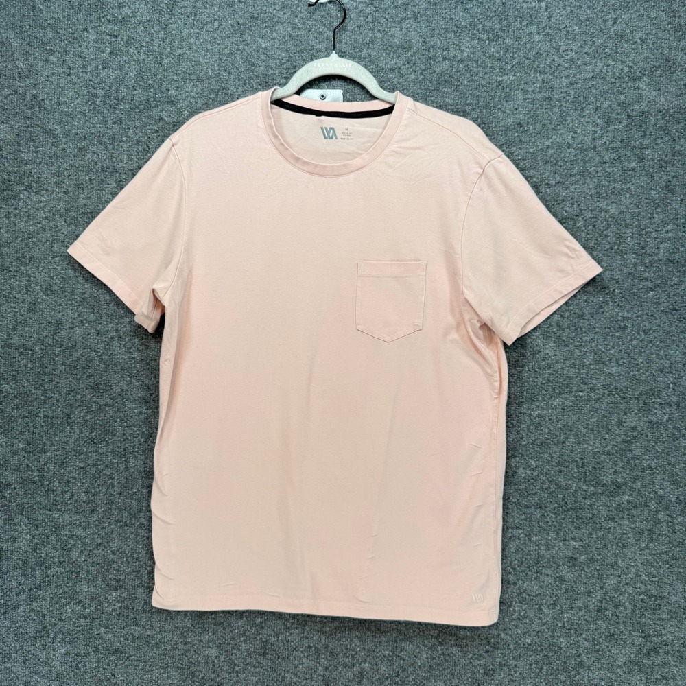 VRST‎ Pocket Tshirt Mens Medium Pink Cotton Modal Stretch Casual Basic Tee